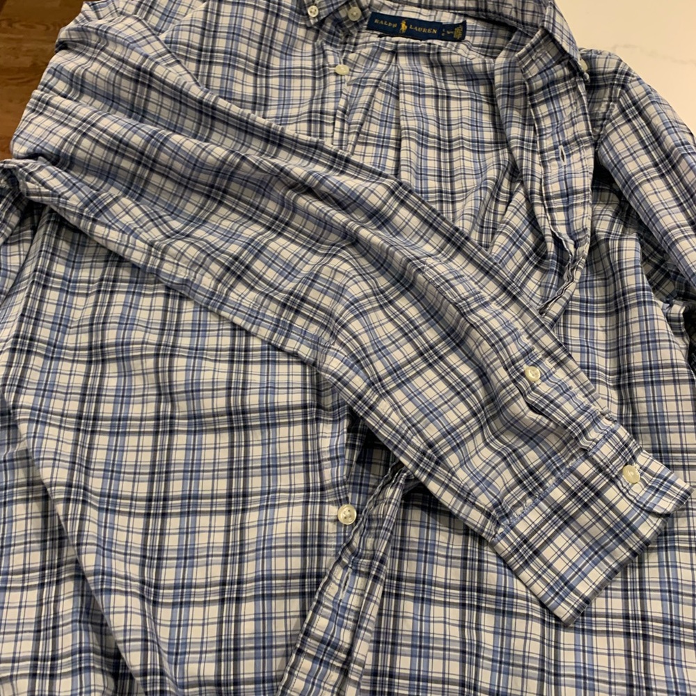 Ralph Lauren Men's Blue Plaid Shirt